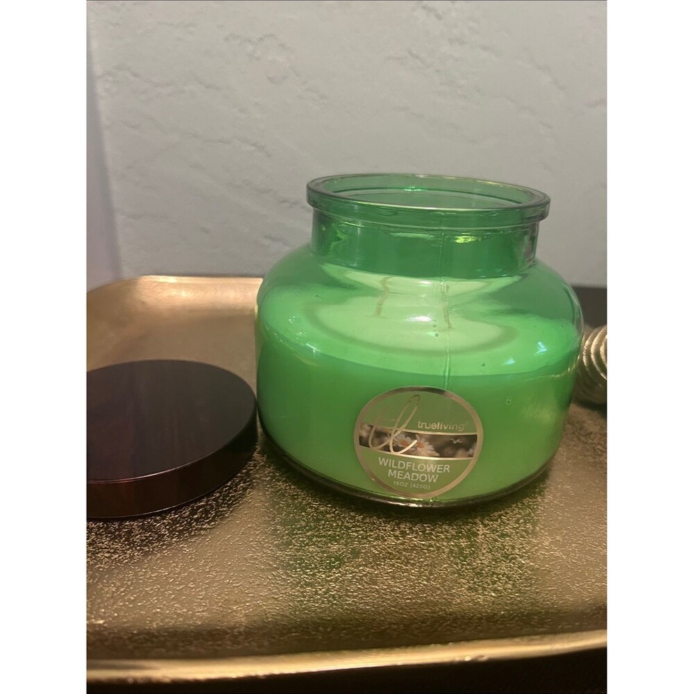 #2050*Wildflower Meadow Green Jar Candle